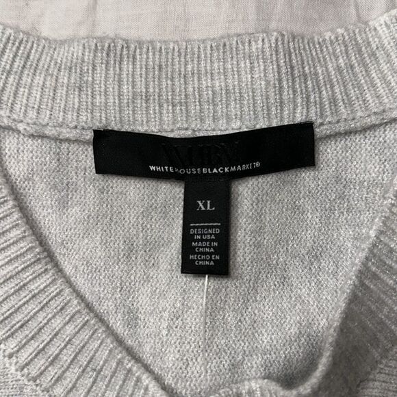 WHBM XL Heather Gray Lunar Corset Style Dolman Sleeve Pullover Sweater - Picture 15 of 16